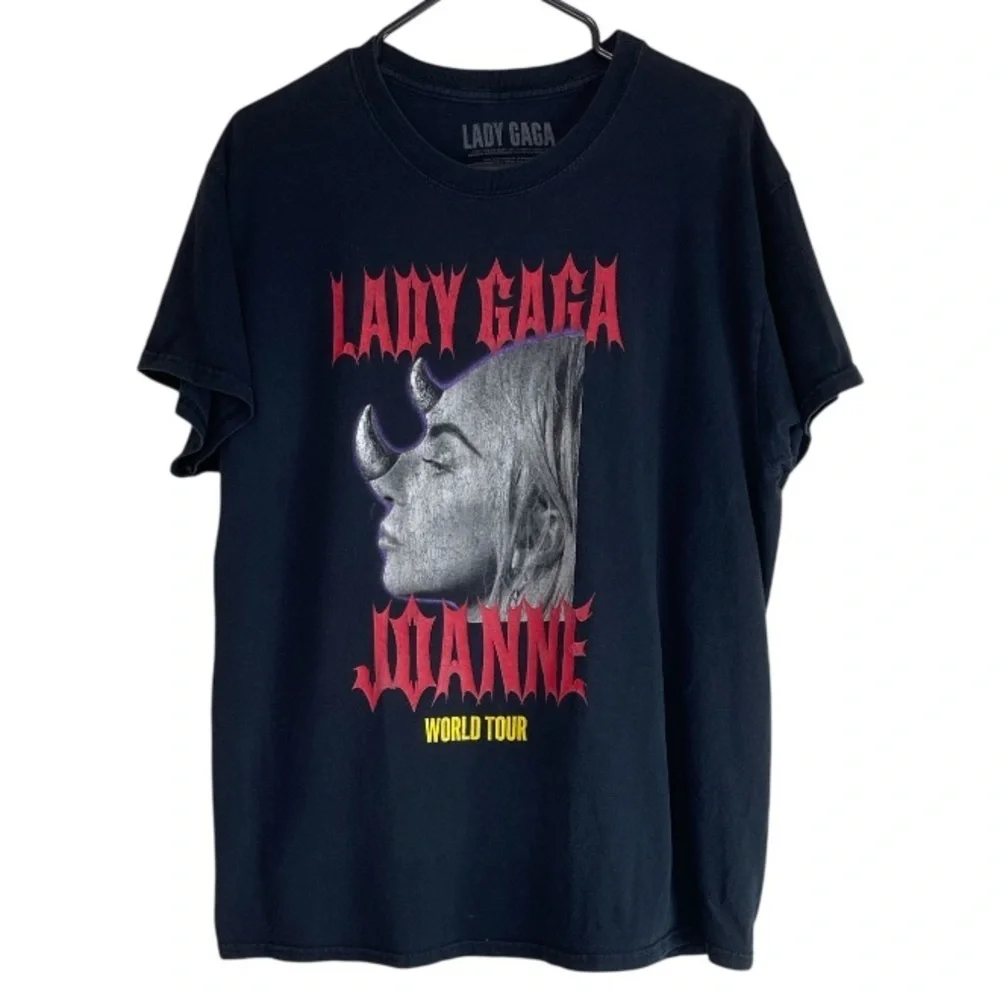 Lady Gaga Official Joanne World Tour Graphic T-shirt Black Unisex 2017 Large - Picture 2 of 10